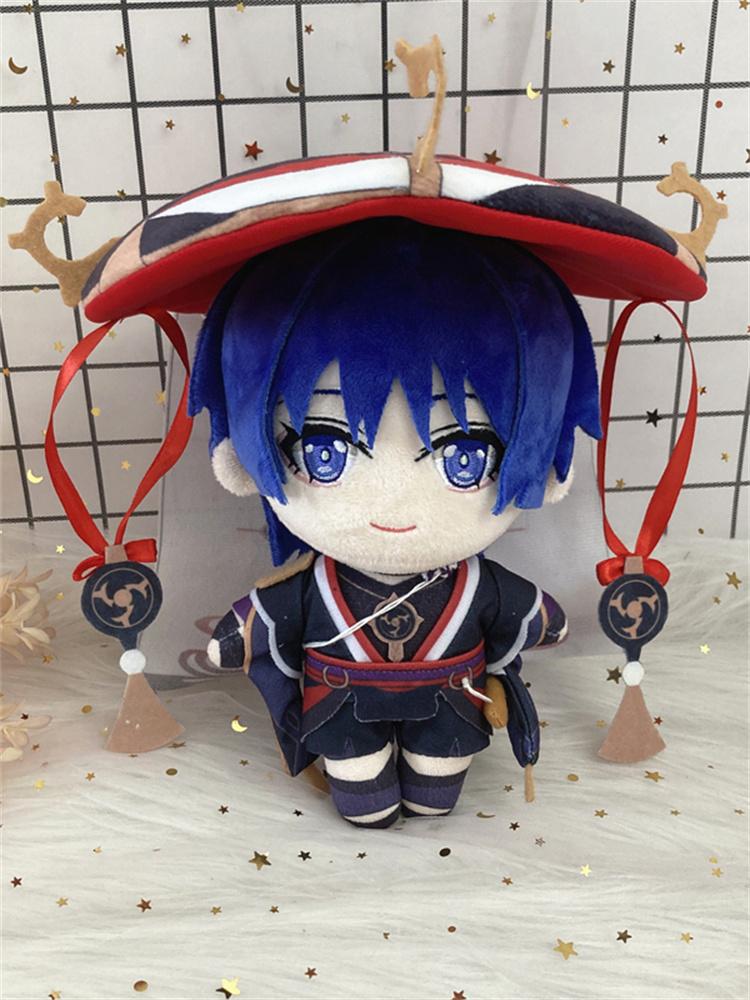 Scaramouche Plush Doll Genshin Impact Game Character Stuffed Toy Soft Cosplay Costume Figurine Gift for Kids Children Birthday