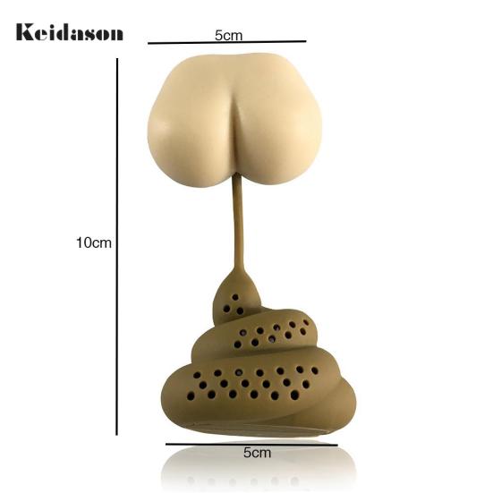 Puntos Silikon-Teesieb in Poo-Turd-Form, Filter-Ei, Streich-Trick-Requisiten, Getränke-Werkzeug