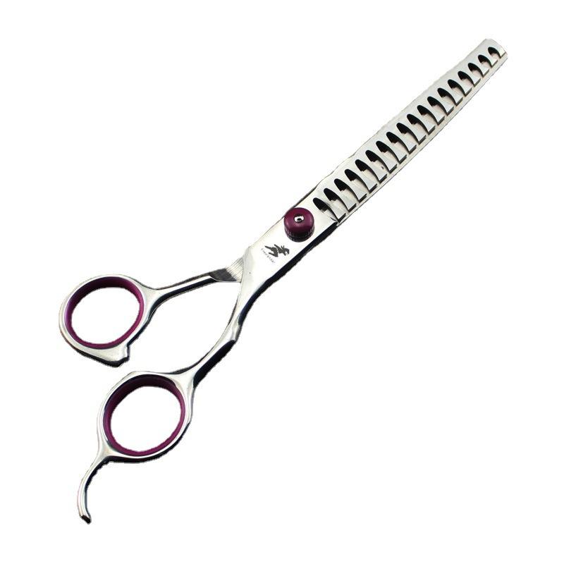 Tesoura para animais de estimação Freelander WYJ-70 de 7 polegadas, dentes de peixe, tosa de animais de estimação, tesoura fina