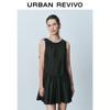 UR French Style Tie-Waist Sleeveless A-Line Dress