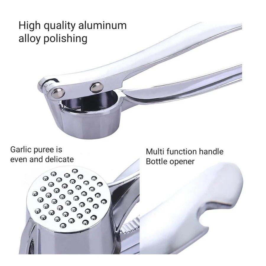Garlic Masher Crusher Stainless Steel Manual Garlic Mincer Chopping Ginger Multifunctional  Grinder Tool Kitchen Accessories