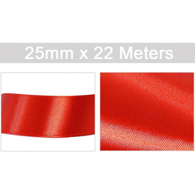 Double Faced Satin Ribbon, Premium Solid Color Satin Ribbon for Gift Wrapping, Crafts, 1 Inch x 10 Yards, Assorted Colors