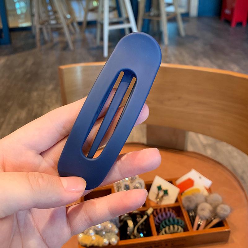 

Корейская заколка для волос Macaron Color Duckbill - большой матовый пучок и аксессуар для челки синий