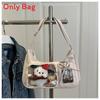 Sac bandoulière transparent en PU avec surpiqûres pour un usage urbain quotidien