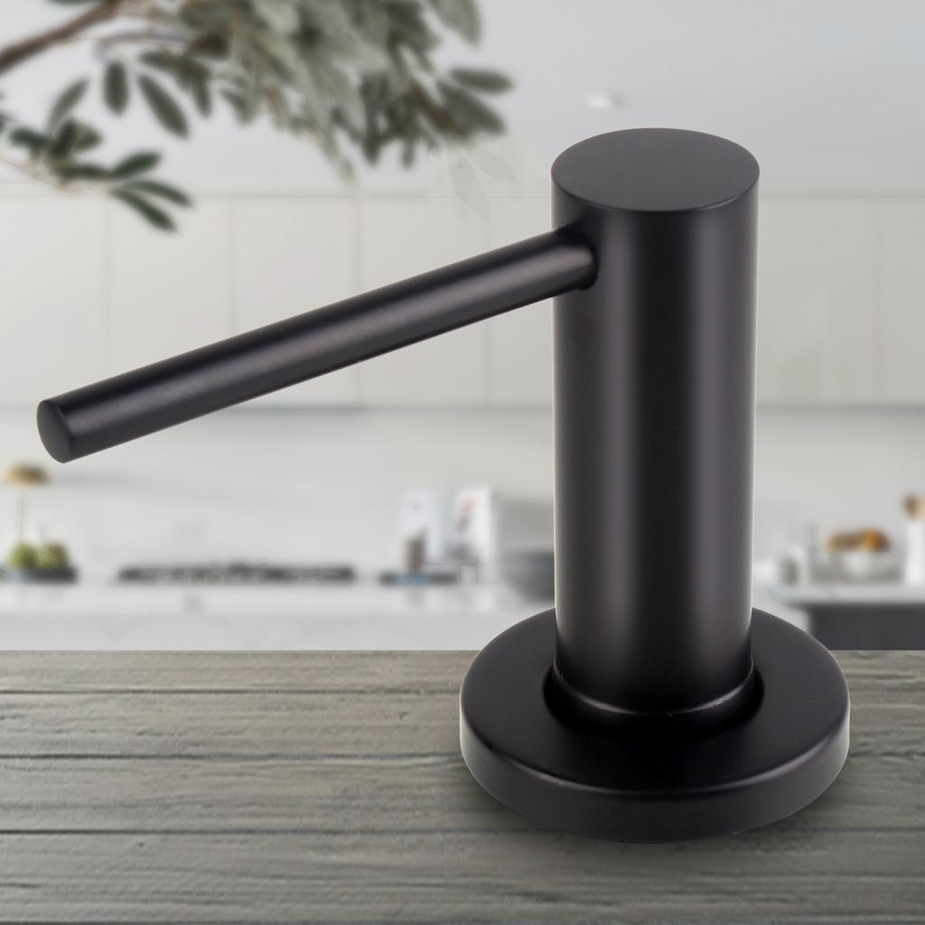 Solider Seifenspender aus 304 Edelstahl für Spülbecken mit 17 oz Flasche und 47 Zoll Verlängerungsschlauch-Set