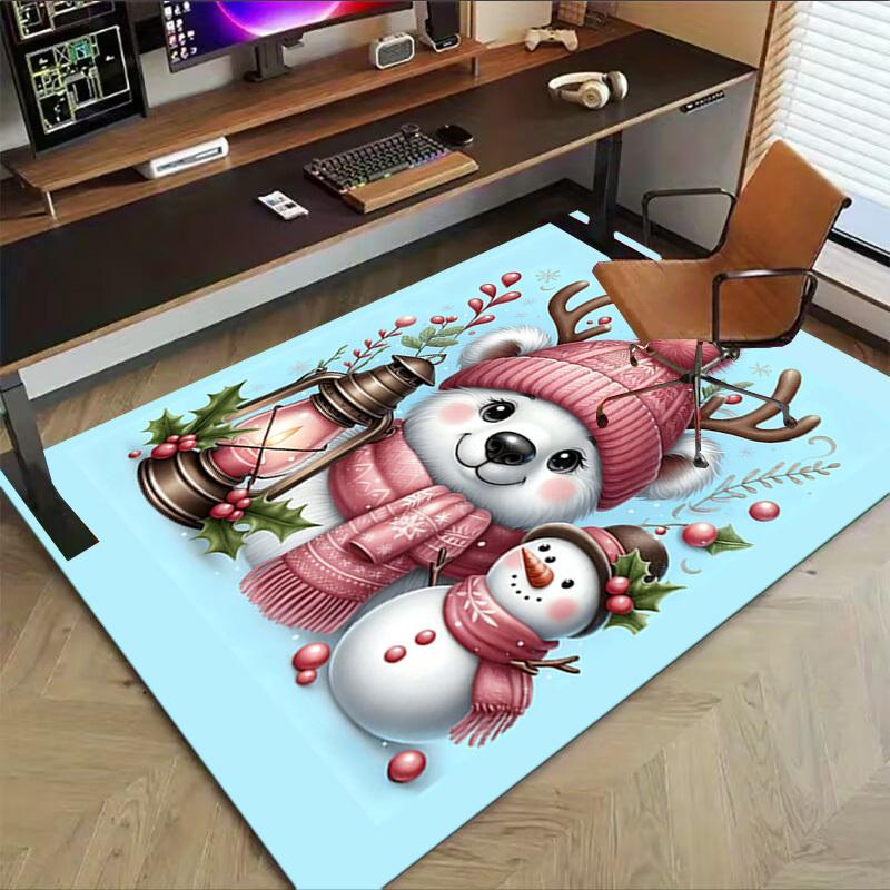 1PC polar bear snowman Extra Large Non Slip Floor carpet, Office, family, Studio   Large Area Rug Indoor Rugs, Bold Statement Piece