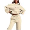 Womens Fleece Lined Tracksuit Hoodie Sweatpants Set Winter Casual Sportswear