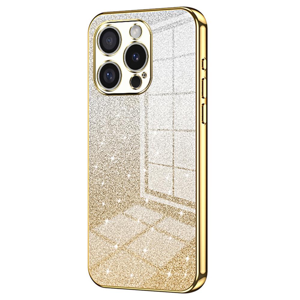 For iPhone 16 Pro Case Electroplating Gradient Glitter TPU Phone Cover