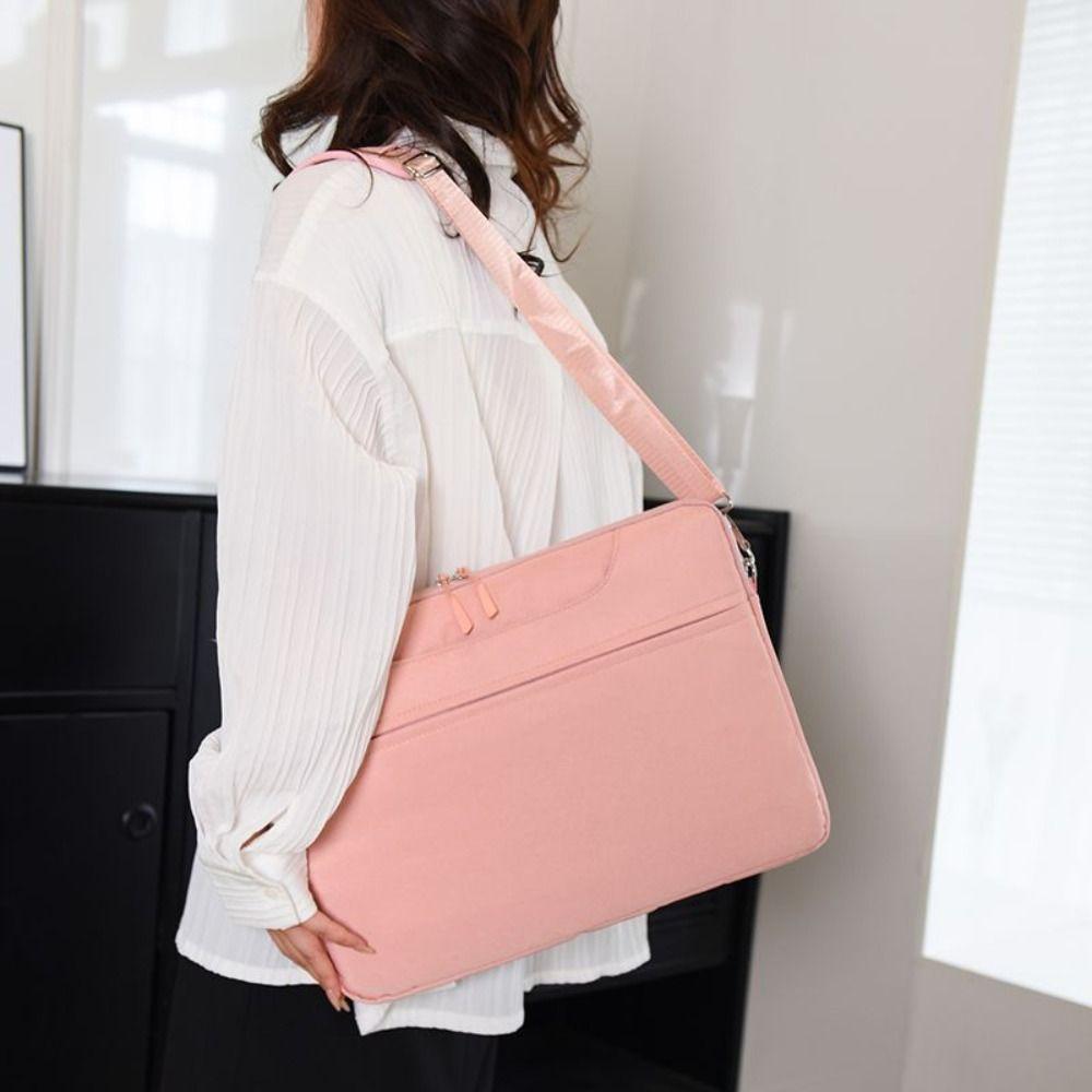 With Handle Laptop Sleeve Case Ultra Thin Computer Storage Bag Portable Laptop Handbag Travel Use