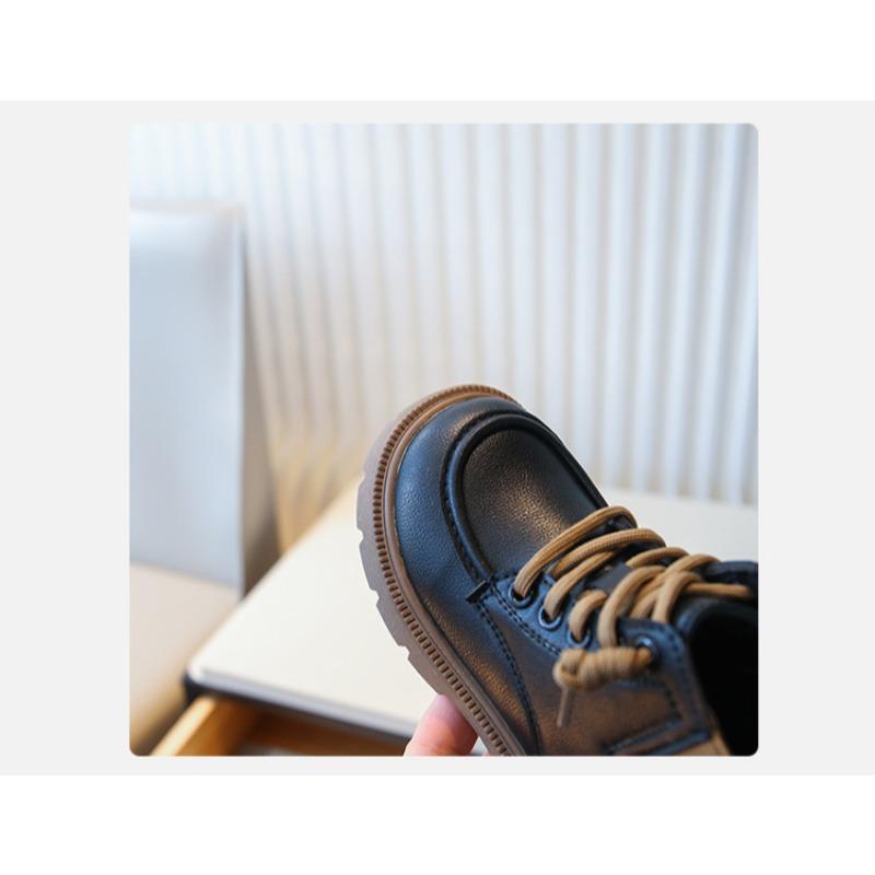Amerikanische Retro-Kinderschuhe Fleece Thermische Baumwollstiefel Kinder Nichtrutschende Lederstiefel