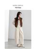 Yi Fei Women's High-Waist Slimming Cotton Trousers - Solid Color, Korean Style, Petite Spring 2026