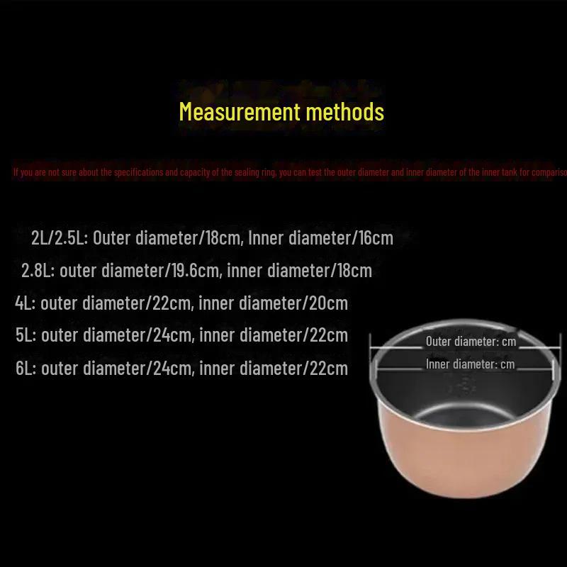 Electric Pressure Cooker Sealing Ring for 2.8L, 3L, 5L, 6L Cookers - Rubber Gasket Accessory