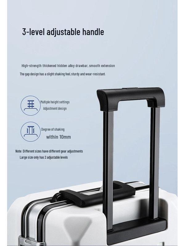 Kangaroo Leather Travel Suitcase - Durable, Large Capacity for Men, Women, and Students with Password Lock and Trolley Wheels.