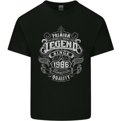 Premium Legende 40. Geburtstag 1986 Herren Baumwoll T-Shirt Top