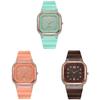 Childrens Square Silicone Quartz Watch With Decorative Dial For School Kids