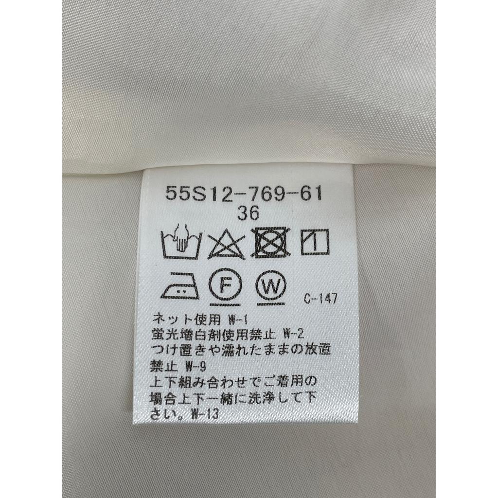 BLUE LABEL CRESTBRIDGE 2011 Yellow Crestbridge Check Light Airy Twill Flared Skirt skirt 36 Yellow x beigeUsed