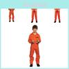 Orange Halloween Costume For Kids Featuring Stylish Prisoner Print Design Ideal For Stage Performance
