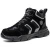 Gray Safety Shoes Men Lightweight Work Boots Safety Steel Toe Shoes Men European Standard Steel Toe Work Shoes Plus Size 38-48