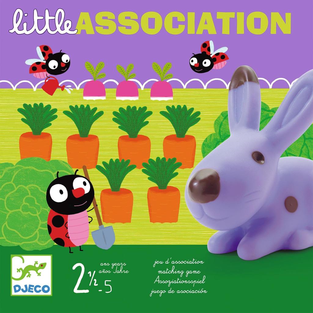 DJECO Little Association Card Game DJ08553, Montessori Educational Animal Memory Game Toy for Toddlers Ages 2-6, Boys Girls Birthday Gift