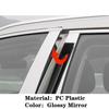 Car TPU/Glossy Mirror Pillar Post Cover For Kia K4 2014 2015 2016 2017 2018  Door Trim Window Sticker Accessories 6pcs