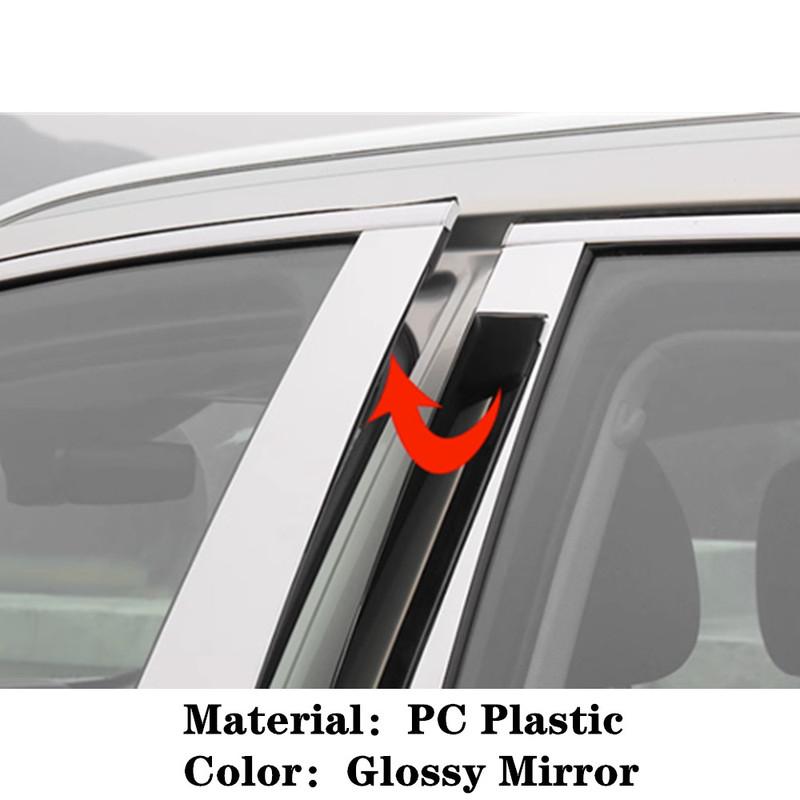 Car TPU/Glossy Mirror Pillar Post Cover For Kia K4 2014 2015 2016 2017 2018  Door Trim Window Sticker Accessories 6pcs