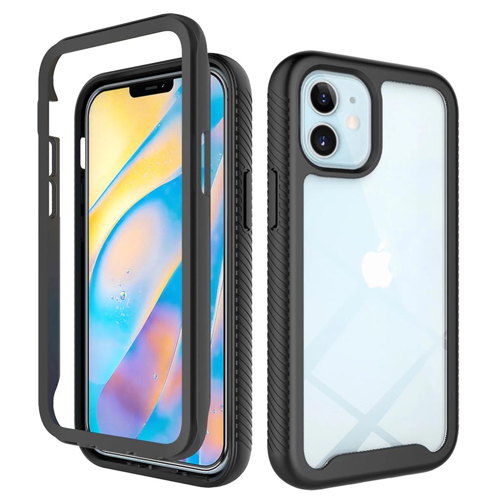 2 IN 1 Hybrid Heavy Duty Armor Ganzkörper Transparente Hülle für IPhone 16 Pro Max 15 14 13 12 11 7 8 Plus Otter Case Box Harte Stoßstangenabdeckung