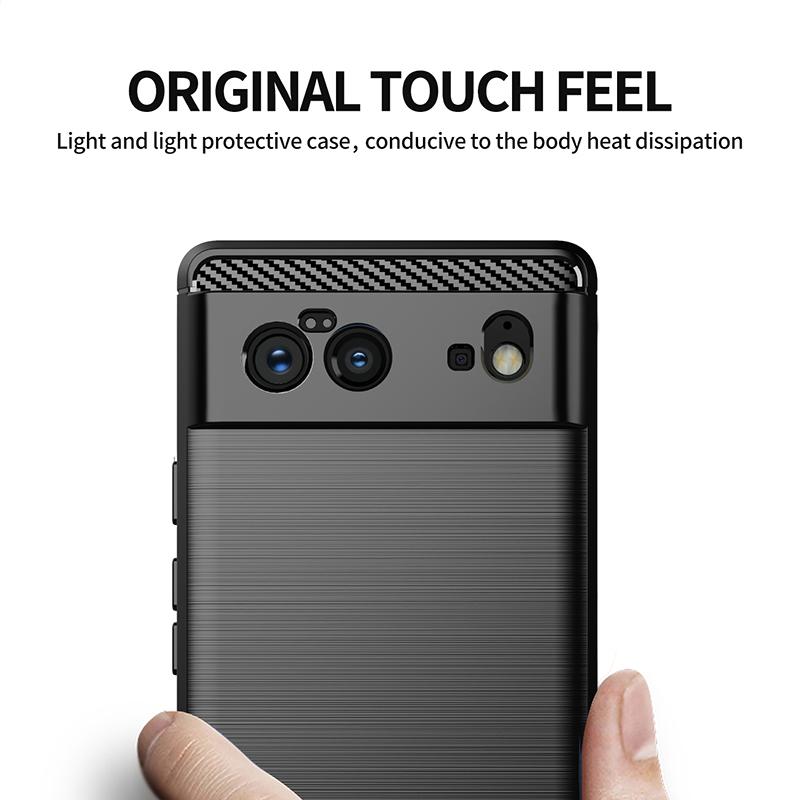 For Google Pixel 6 Case Carbon Fiber Shockproof Silicone Case for Google Pixel 6 Cover for Google Pixel 6 6 Pro 6A A 4A G 4