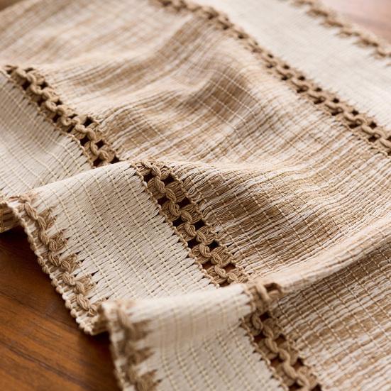 Bohemian Table Runner Striped Table Runner with Tassels Rustic Fringed Table Runner for Home Farmhouse Dining Table Decor