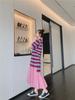 2023 Summer Plus Size Loose Cotton Striped Swing Dress for Women
