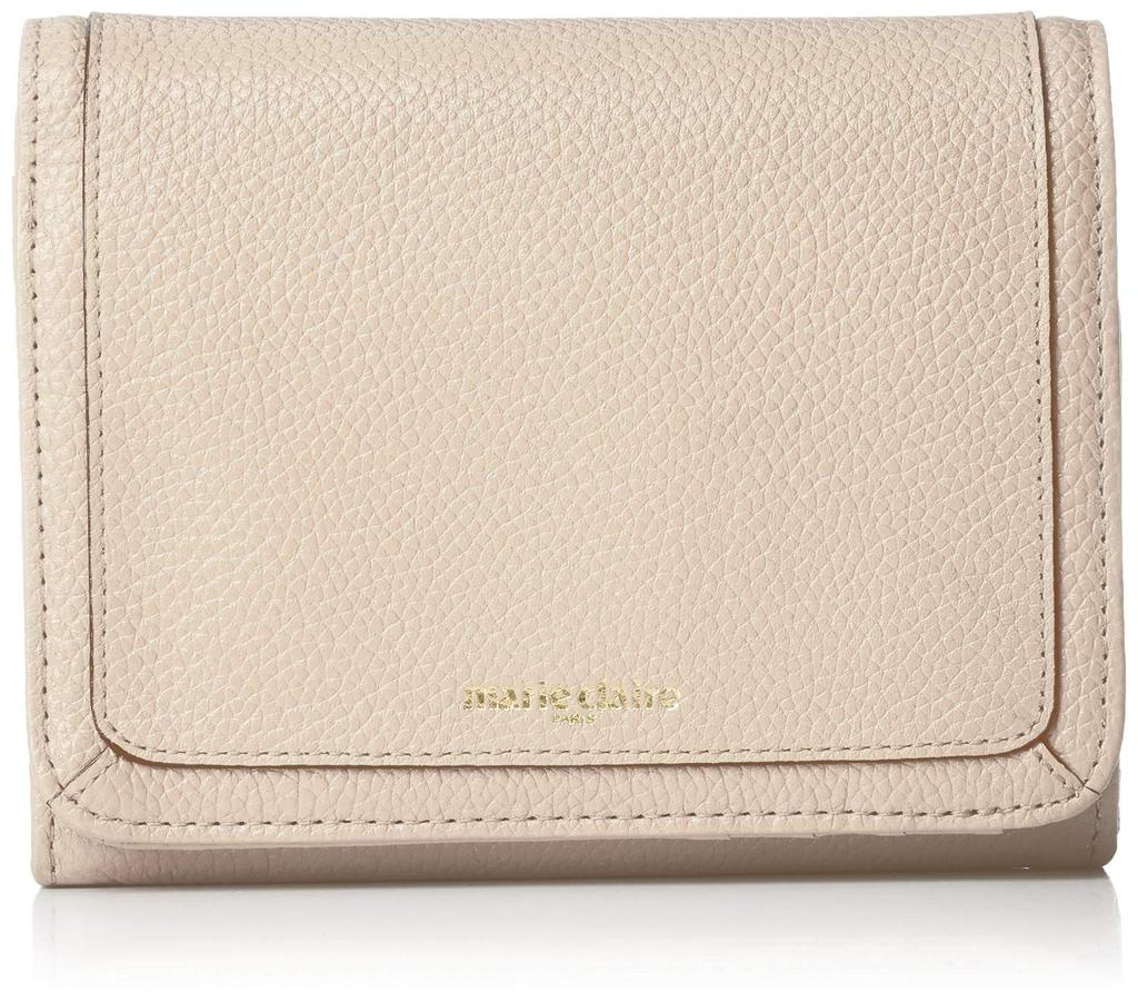 Marie Claire Women's Bifold Wallet, Genuine Leather, Zippered Coin Purse, Large Capacity, Carrousel Brand, 88649-40, Beige