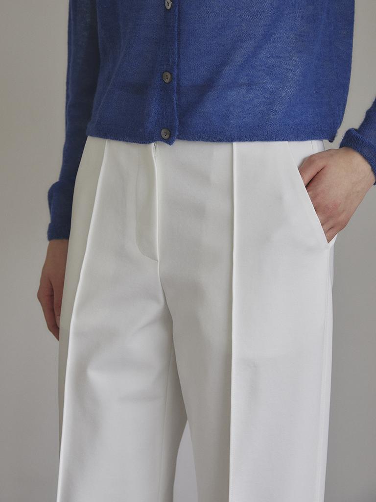 RAYHER Pintuck Ponte Pants [White]