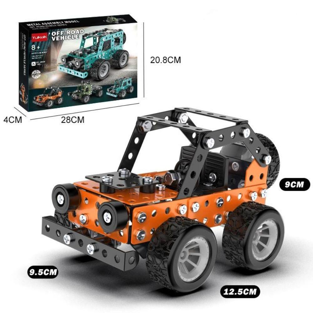 Baukästen Stem Montage Metall 3D Puzzle Offroad Modellauto Bausatz Konstruktionsset Spielzeug Eltern-Kind Interaktionsspielzeug