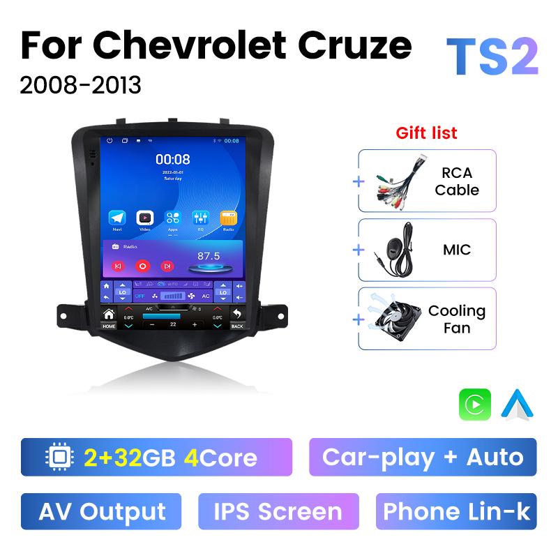 Navifly 9.7" Android Car Radio For Chevrolet Cruze J300 2008-2013 Multimedia Player GPS 2din Carplay Auto Stereo DVD Head Unit