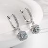 Koreanischer Stil Strass Zirkonia Hängende Ohrstecker für Damen