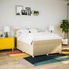 Maison Exclusive - Sommier à lattes de lit avec matelas Crème 140x190 cm Tissu