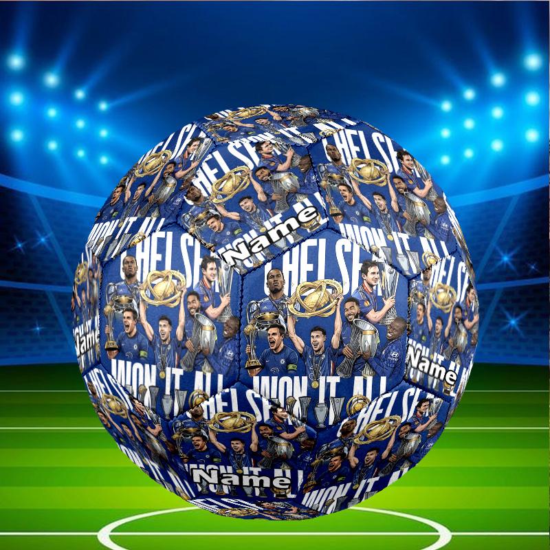 Benutzerdefinierter Name Personalisierter Chelsea F.C-A Druck Größe 5 Fußball Training & Spiel Fußball, für Team, Treten, Geschenk für Fußball-Enthusiasten