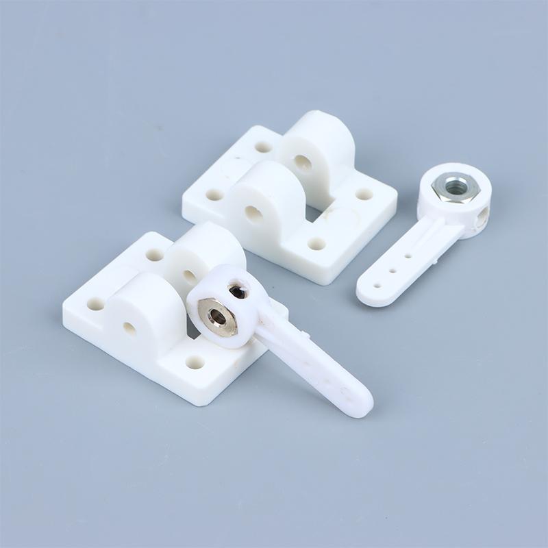 1 Set Landing Gear Front Wheel Steering Steering Arms+Mounts Suitable For Rc Fixed Wing Aircrafts Diy Parts
