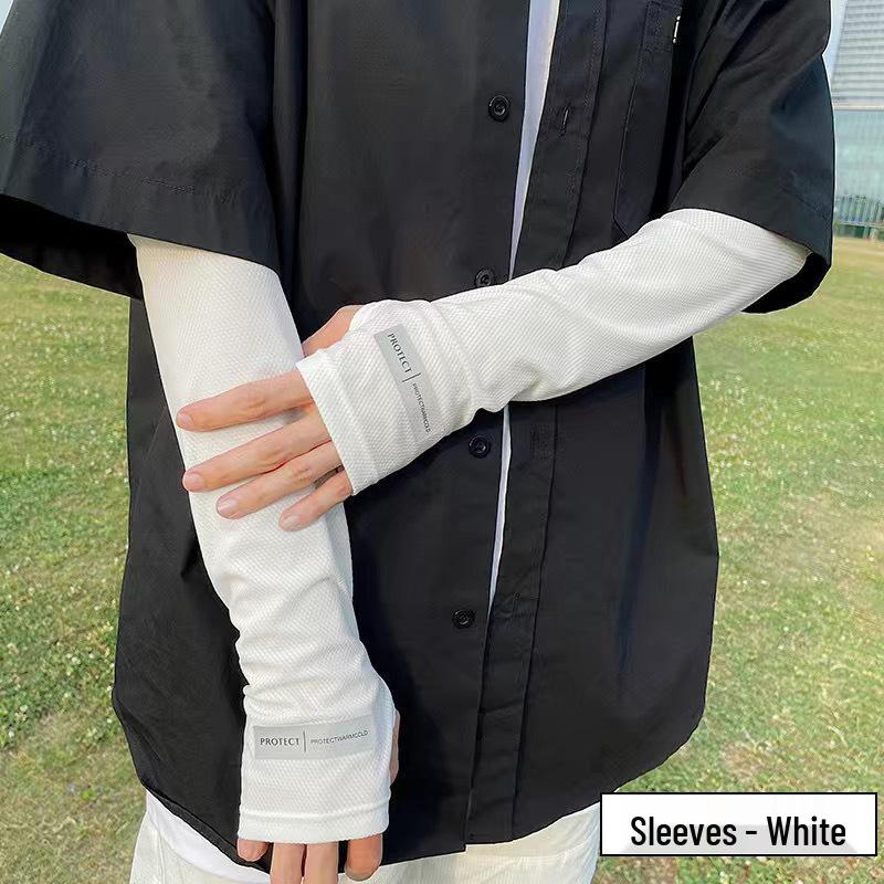 2023 Women's UV Protection Ice Silk Arm Sleeves for Driving and Sunshade