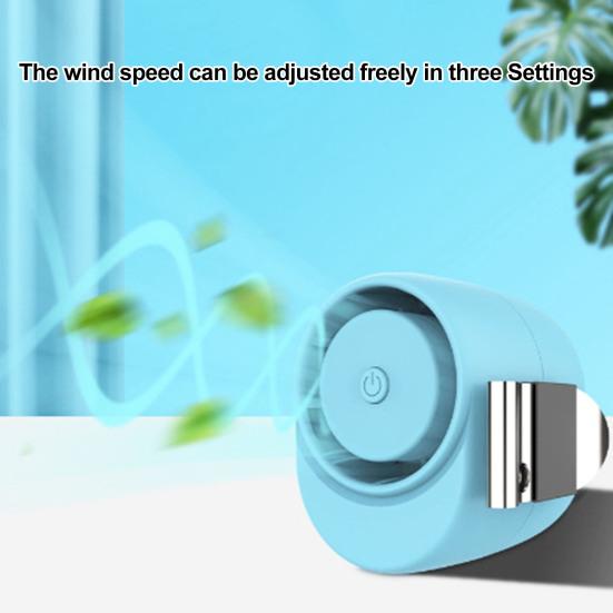 Přenosný pasový ventilátor Ultra tichý 3 rychlosti Nastavitelný Klipový Mini ventilátor