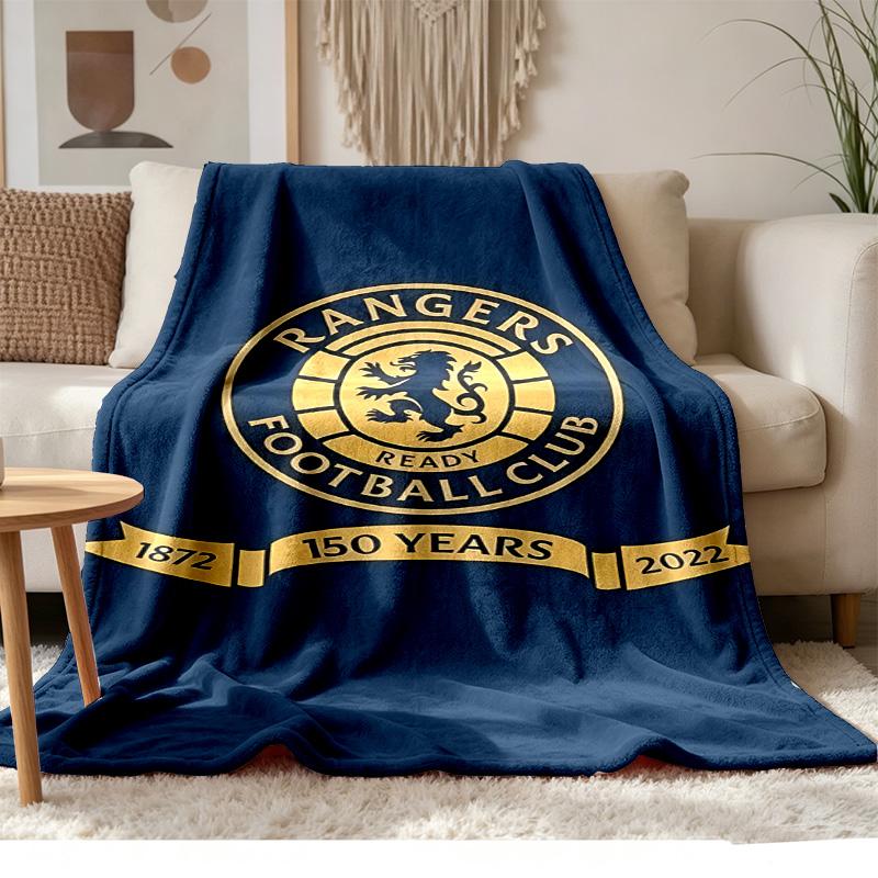 Rangers FC Soft and comfortable flannel Suitable for sofas living rooms outdoor camping travel and also makes a great anniversary gif