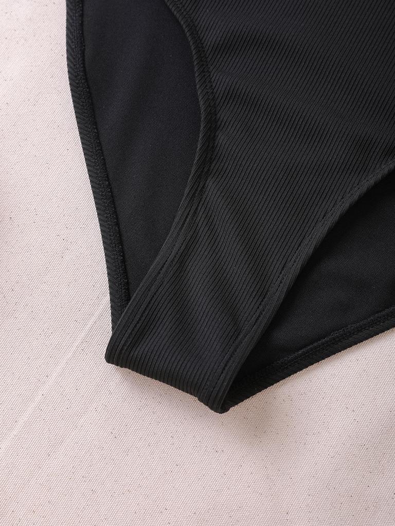 Women's Swimsuit Tankini Back Ties Drawstring Bikini Beachwear Bathing Suits