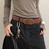 Retro Niche Brown Wide Leather Belt for Women - Stylish Accessory for Skirts and Jeans