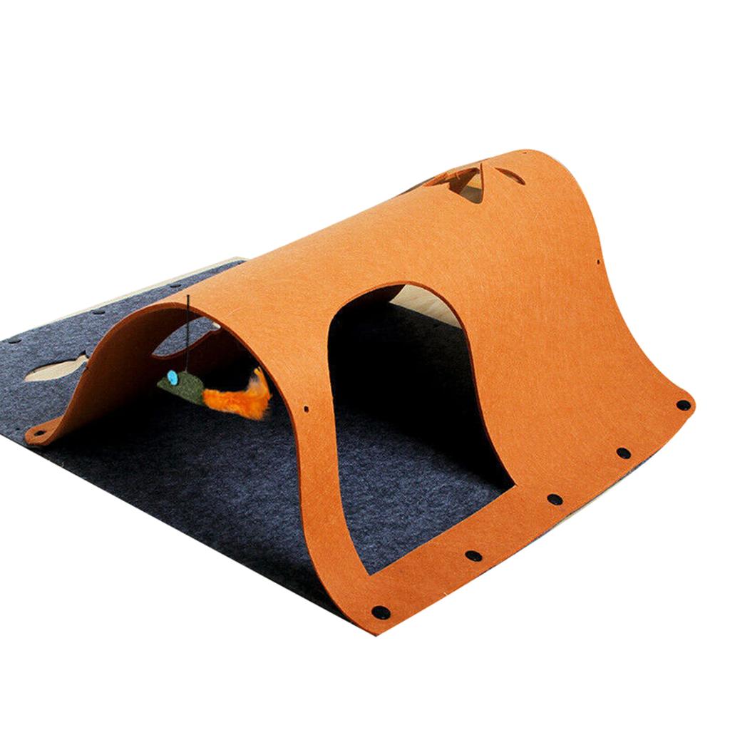 Multipurpose Pet Tunnel Toy 44*60/52*70cm Felt Cloth Mazes Cat House Bed With Toy For Cat Puppy Kitten Rabbit Indoors Outdoors
