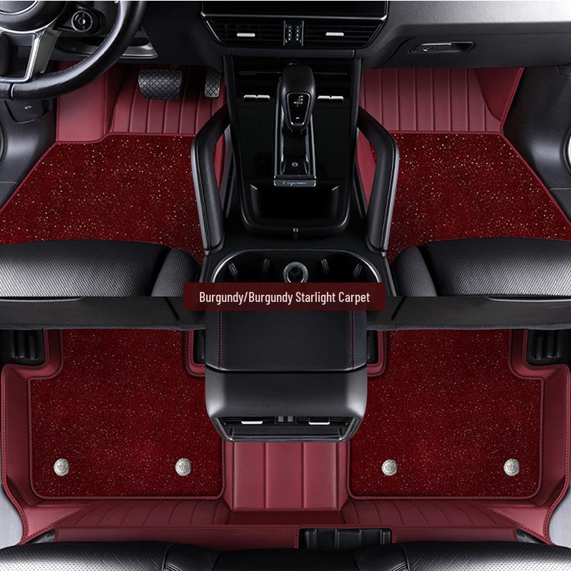 Full Coverage Star-Themed Leather Floor Mats for XPeng P7, G3, G6, G9, X9, MO3, and P5 Models.