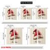 2pcs,2D Plane Printing Curtains Vintage Santa Hat Polyester (without Rod) Decorations For Home for Room, Kitchen, Study,