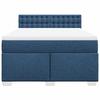 Maison Exclusive - Sommier à lattes de lit avec matelas Bleu 140x200 cm Tissu
