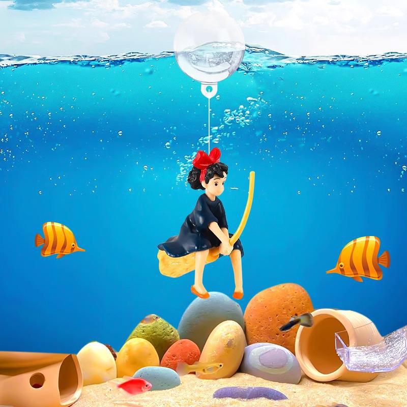 

(1 кусок) Креативное плавающее украшение для аквариумов «Ведьма» Magical Girl-1pc