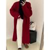 Womens Oversized Longline Knit Cardigan Sweater Loose Fit V-Neck Winter Warm Casual Outerwear