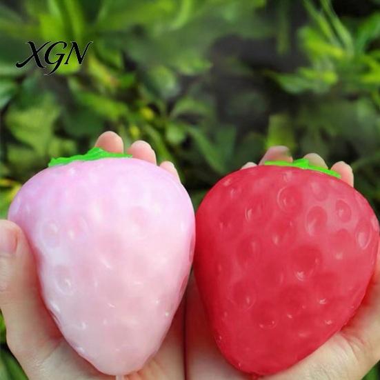 Sensory Squeeze Toy Color Changing Strawberry Simulated Fruit Bunny Duck Love TPR Stress Heart Ball Anxiety Relief Fidget