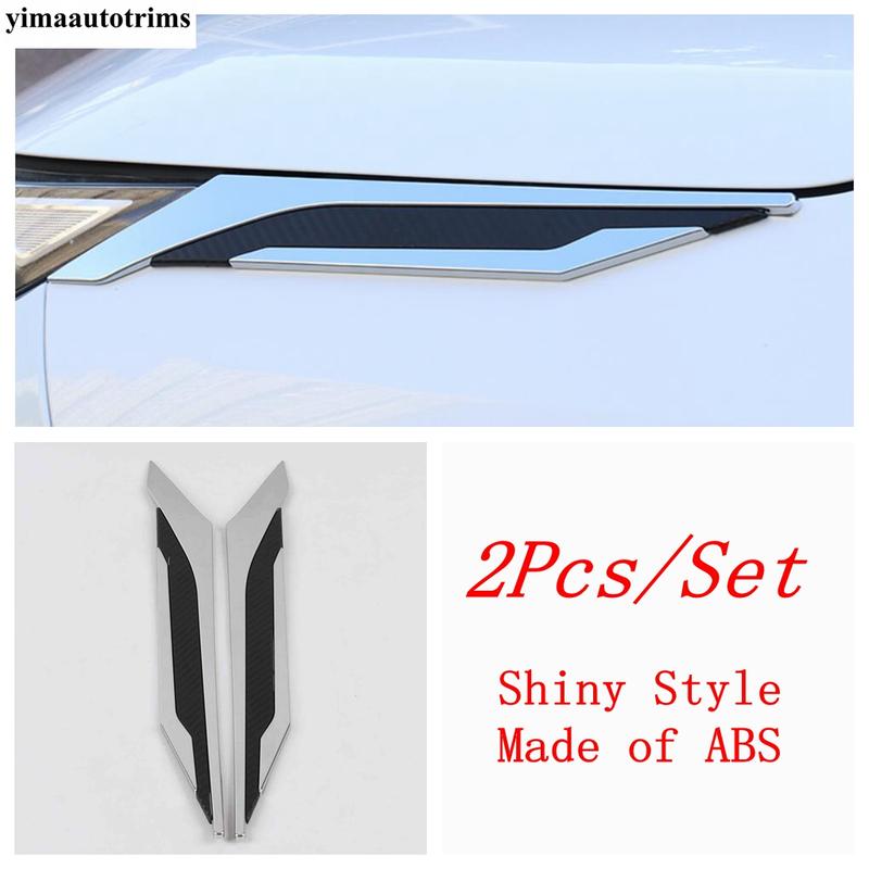 Front Head Light Lamp Eyebrow Leaf Board Decoration Cover Trim For For TOYOTA RAV4 RAV 4 XA50  - 2024 ABS Chrome Accessories